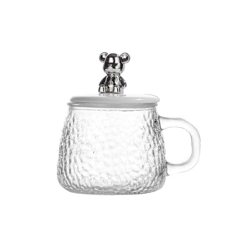 Xícara de chá de café de vidro grande, com ursinhos - imagem 6