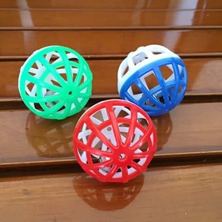Sino pequeno redondo de duas cores de plástico, brinquedo, cães e gatos, animal de estimação - imagem 2