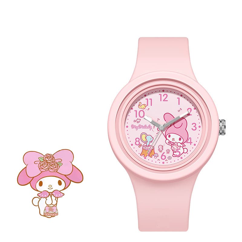 Novo Kuromi Cinnamon Dog Cartoon Watch Silicone Redondo de Alta Qualidade Sensação de Pele Bonito Sanli Family Series Watch - imagem 5