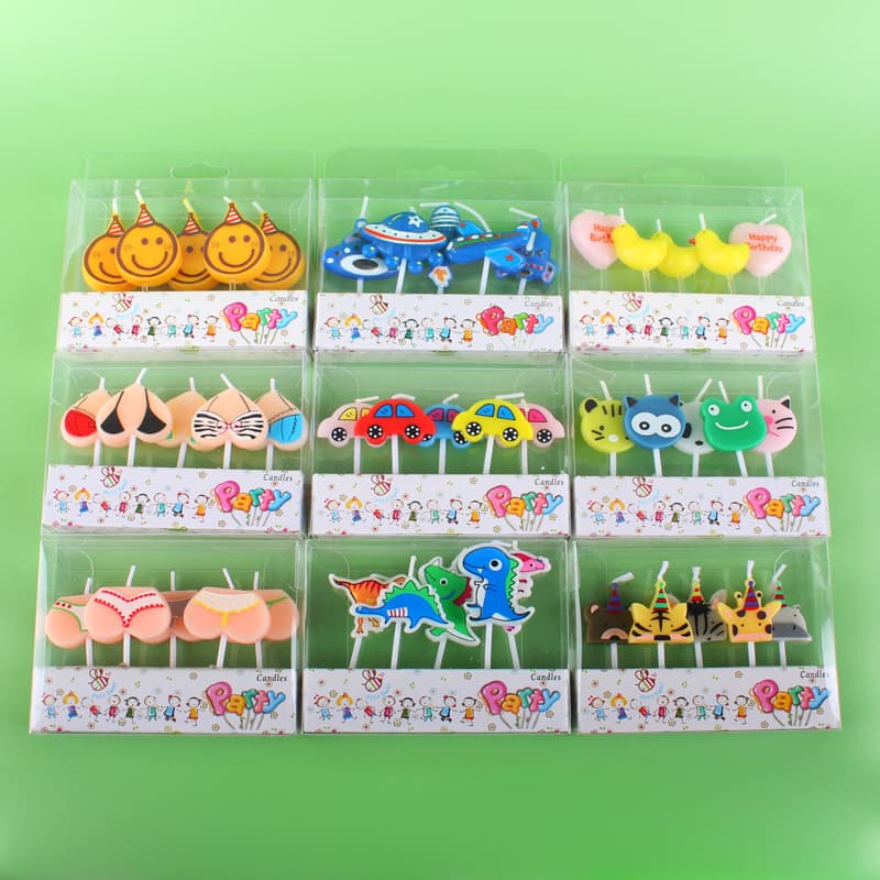 Ano do cavalo dos desenhos animados velas de aniversário bonito das crianças primeiro ano festa cozimento decoração criativa sem fumaça bolo velas atacado - imagem 4