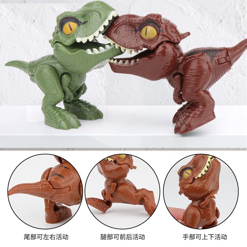 (Comércio internacional), dinossauro móvel, minifigura realista, brinquedo, nova coleção, morde o dedo, tiranossauro Rex - imagem 4