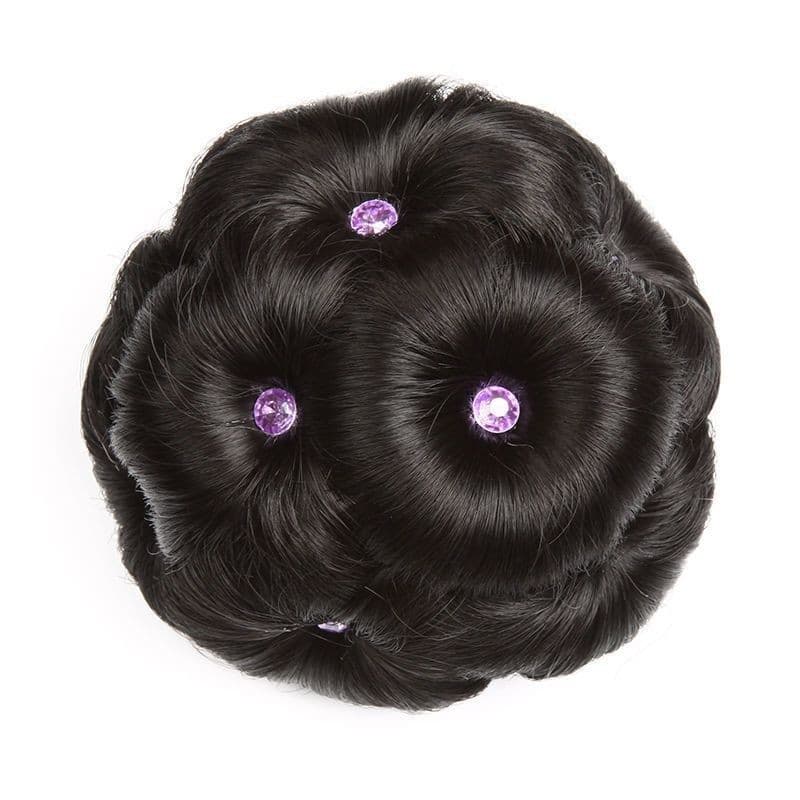 Peruca de virilha feminina, bolsa de peruca de nove flores com prendedor, peruca de cabelo de noiva trançada feminina - imagem 16