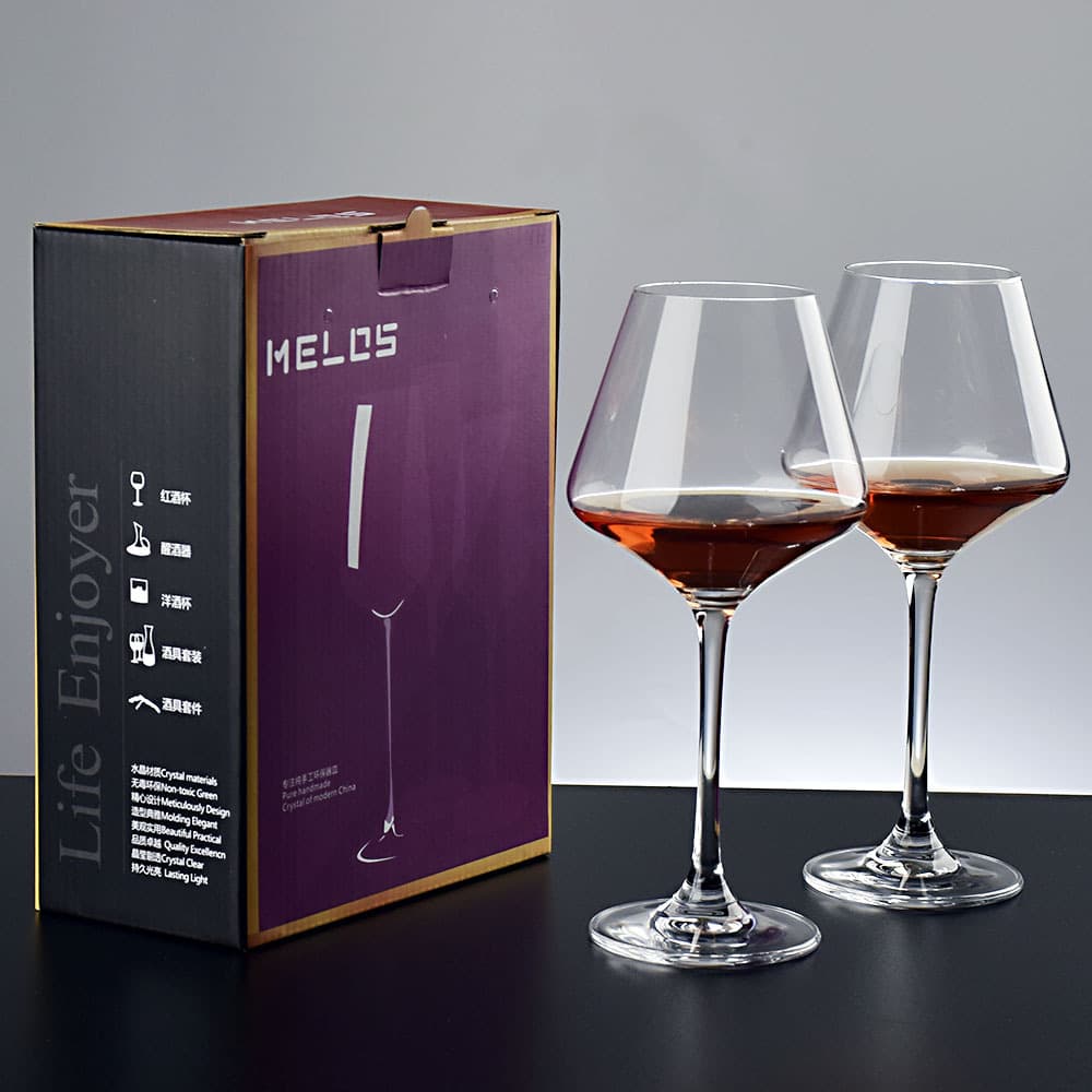 Copo de vinho, conjunto de copos, caixa de presente, 2 peças, com impressão do seu logotipo - imagem 6