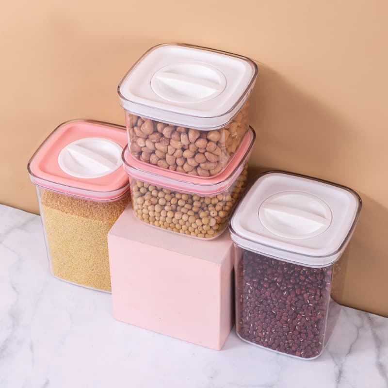 Jarra selada de armazenamento, geladeira de cozinha, jarra de plástico, caixa selada, lanches, grãos de alimentos selados e mantidos frescos - imagem 3