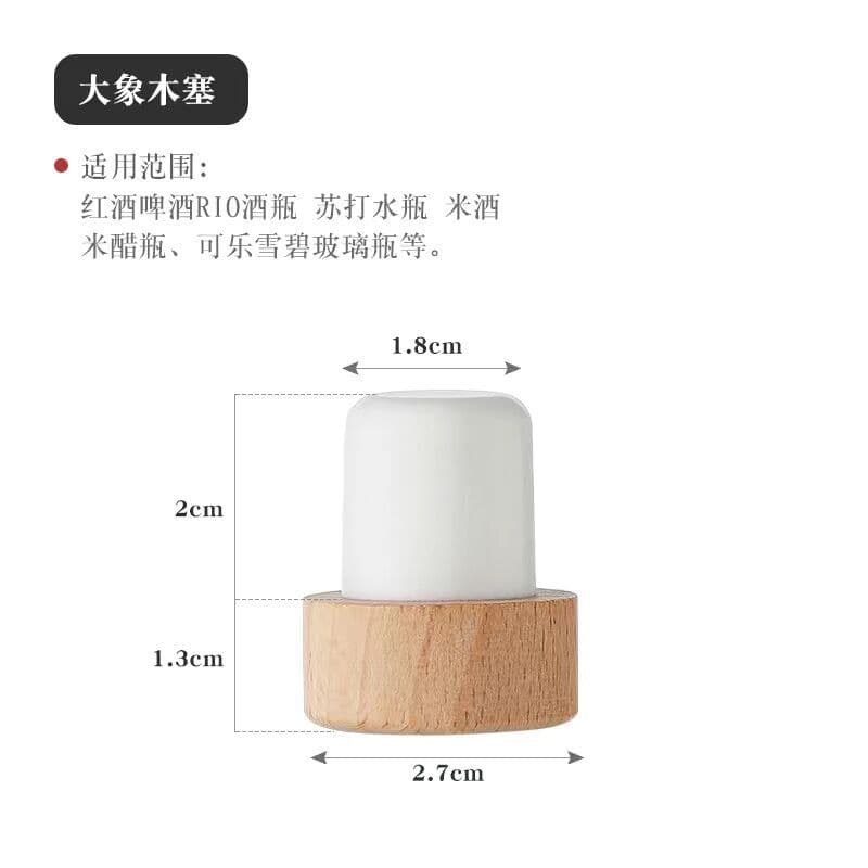 Xiang marca Taixiang rolha de garrafa de água soda rolha de garrafa tampa de garrafa de água com gás rolha de plástico tampa de madeira Xiaohongshu mesmo estilo - imagem 3