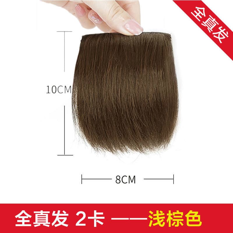 Pequena peruca invisível feita de cabelo real para o topo da cabeça, adiciona volume - imagem 10
