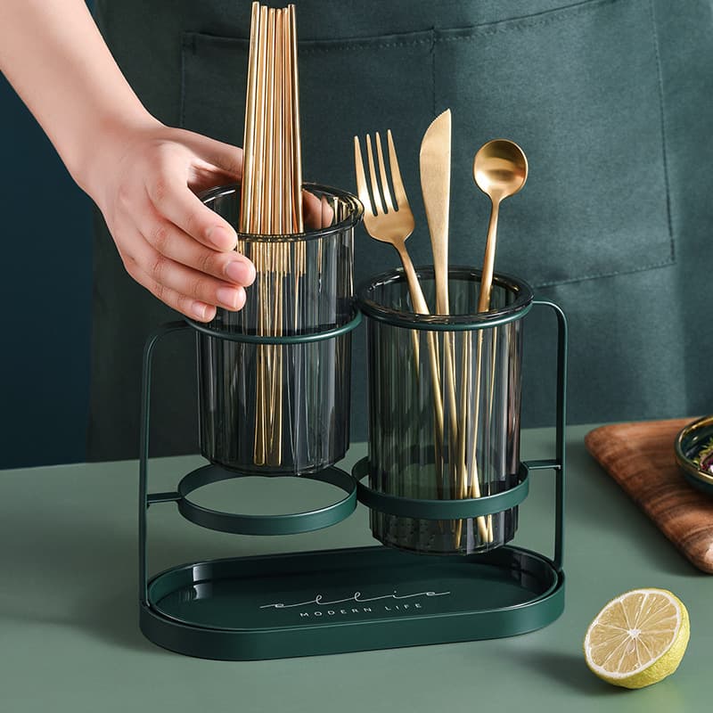 Gerenciamento de perdas) Caixa de armazenamento de pauzinhos de cozinha, cesta de gaiola de pauzinhos, rack de armazenamento de bancada montado na parede, dreno doméstico - imagem 4