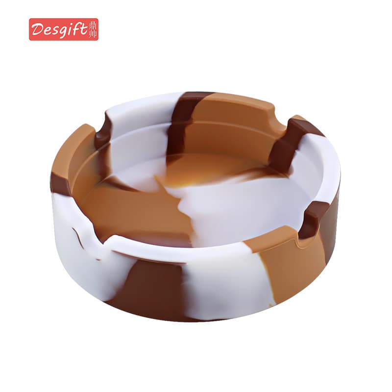 Transfronteiriço venda quente cinzeiro de silicone padrão camuflagem cor misturada caixa cinzeiro redondo internet café ktv logotipo impresso - imagem 24