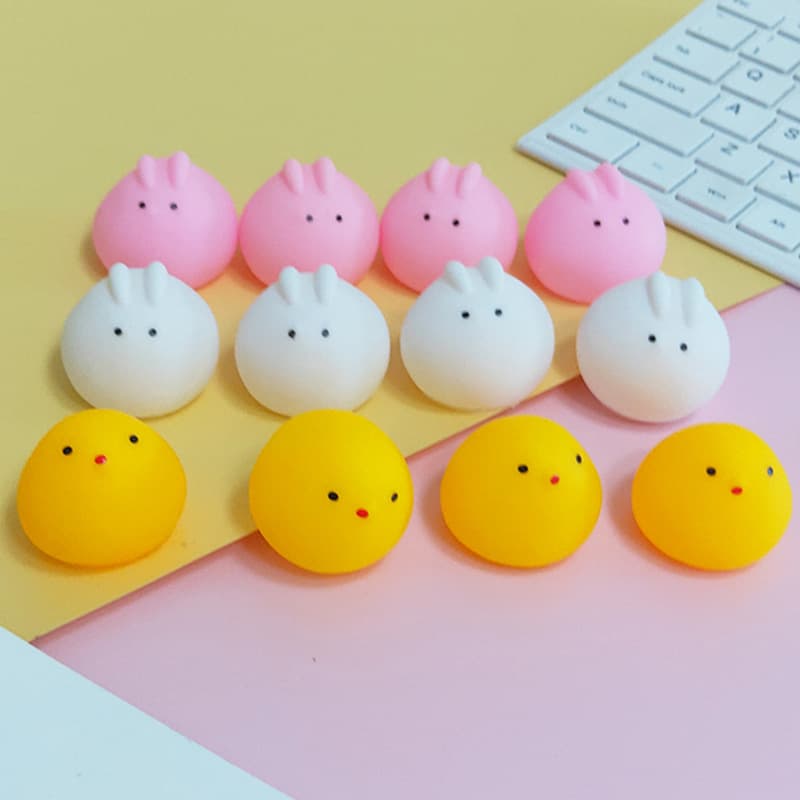 Slime fofo, brinquedo engraçado para banho, coelho branco, antiestresse, faz sons - imagem 3