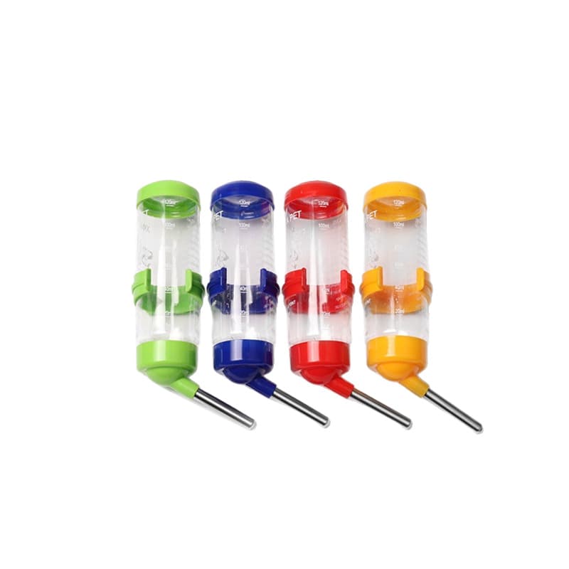 Bebedouro para hamster, bebedouro pequeno para animais de estimação, urso dourado, coelho, alimentador de água para chinchila, chaleira suspensa de 60-250ML - imagem 6