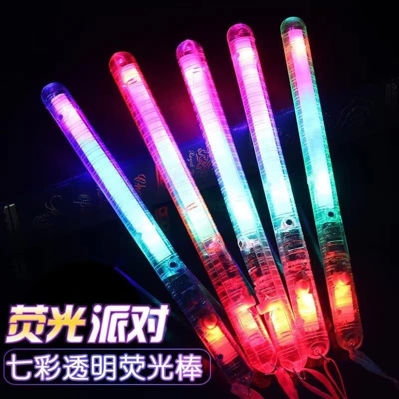 Bastão de luz eletrônico colorido, brinquedo noturno piscante - imagem 1