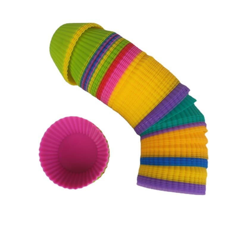 Copo de bolo de silicone, forma redonda para muffin, forma de cozimento, 7cm, copo de bolo, pudim de silicone, forma de bolo - imagem 5