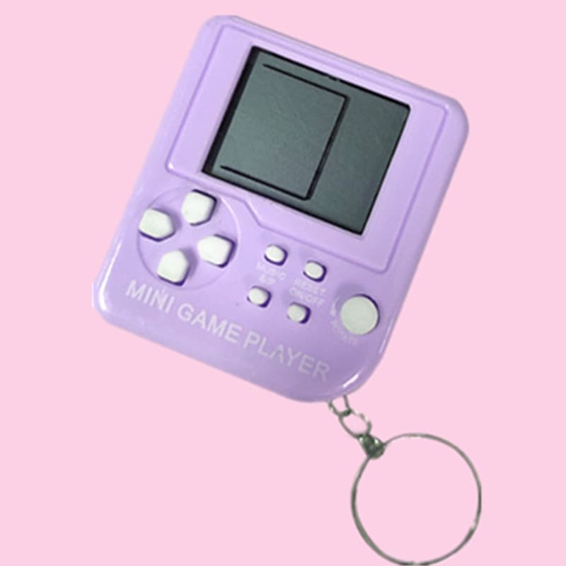 Pequeno console de jogos eletrônicos, tetris, brinquedo criativo, chaveiro, nostalgia, antiestresse, presente criativo - imagem 9
