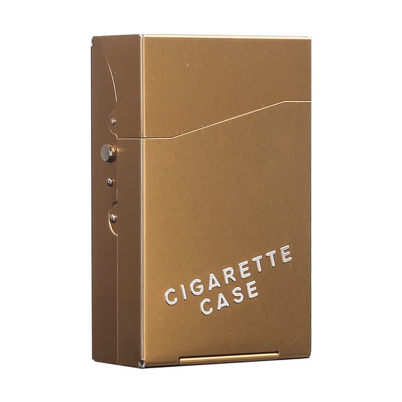 Cigarreira portátil, caixa de armazenamento totalmente metálica, 20 peças, liga de alumínio - imagem 6