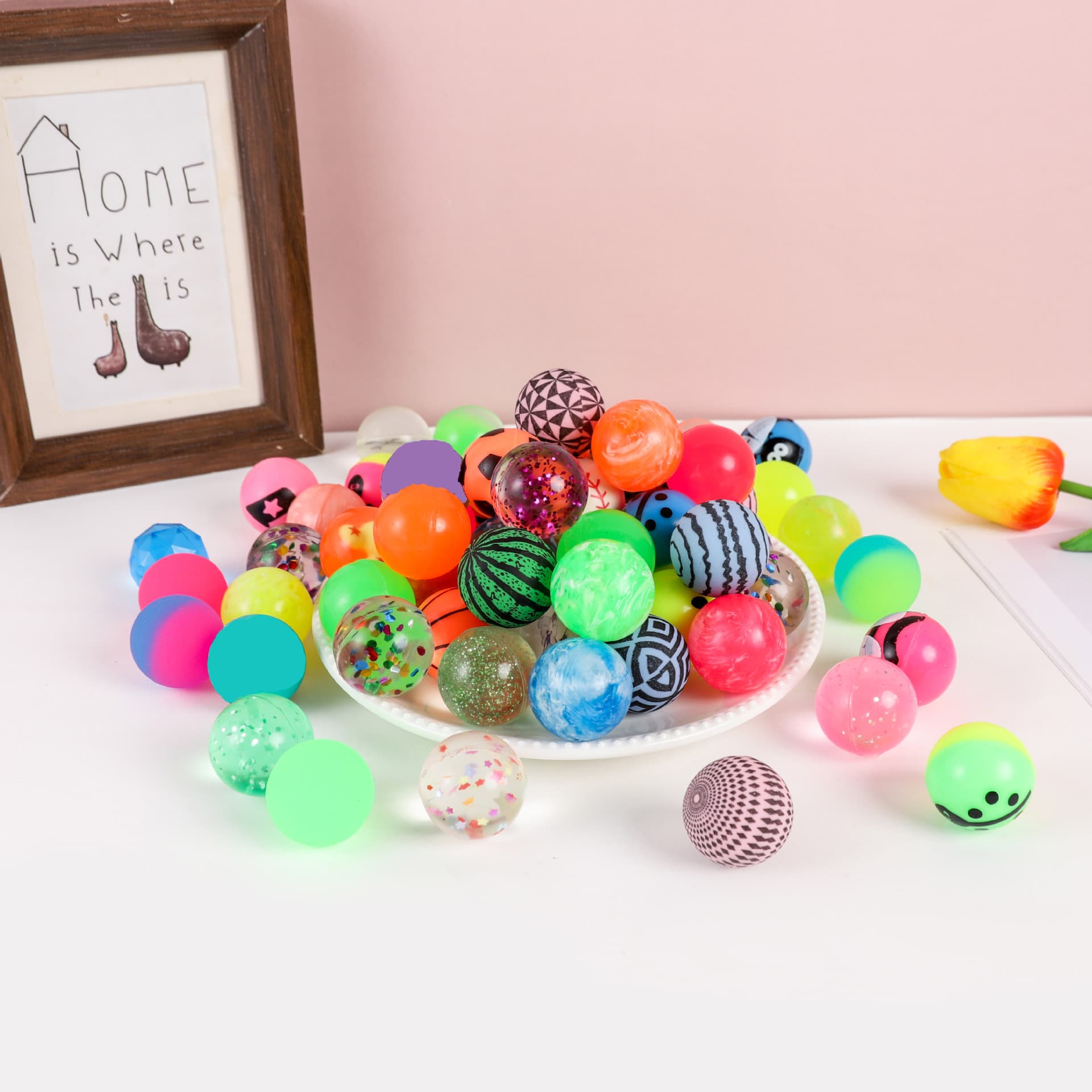 Bola saltitante de borracha, brinquedo, 32, brinquedo cápsula - imagem 1
