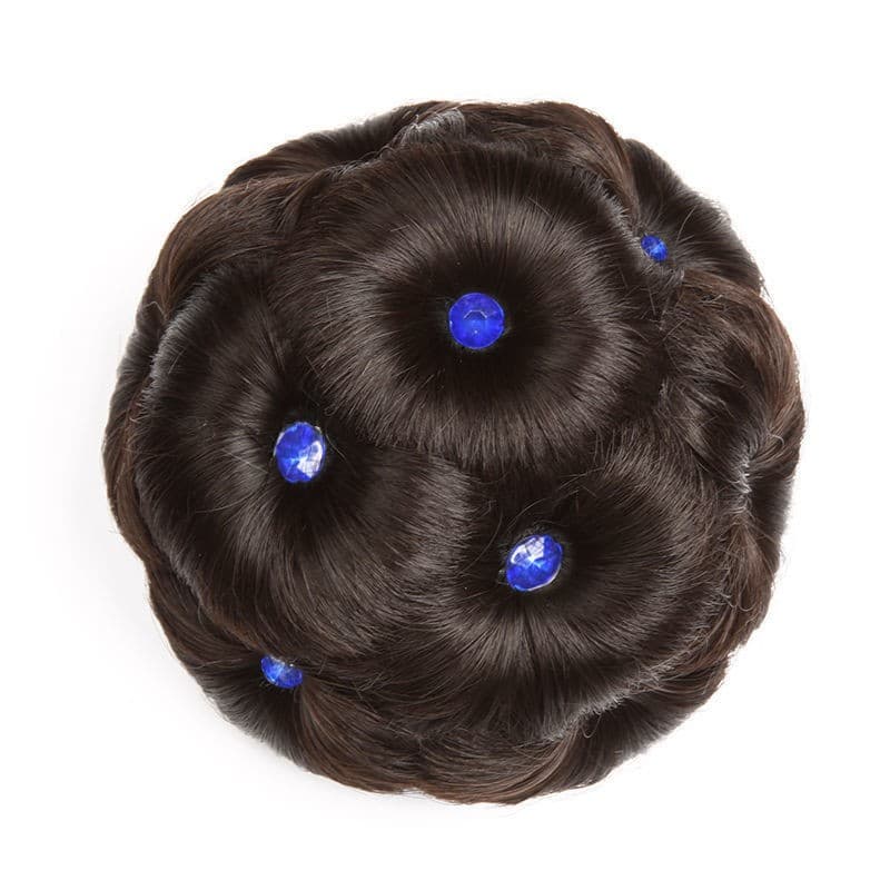 Peruca de virilha feminina, bolsa de peruca de nove flores com prendedor, peruca de cabelo de noiva trançada feminina - imagem 22