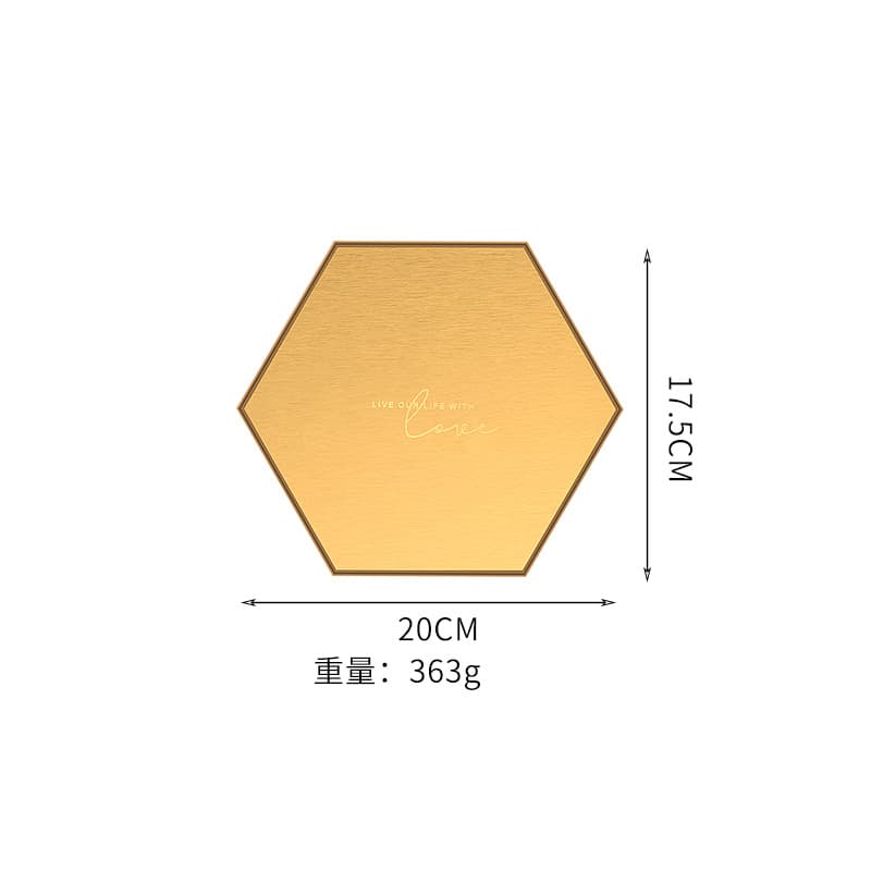 Nordic casa poligonal desktop combinação bandeja de armazenamento placa de frutas metal geométrico retro ouro escovado placa - imagem 9