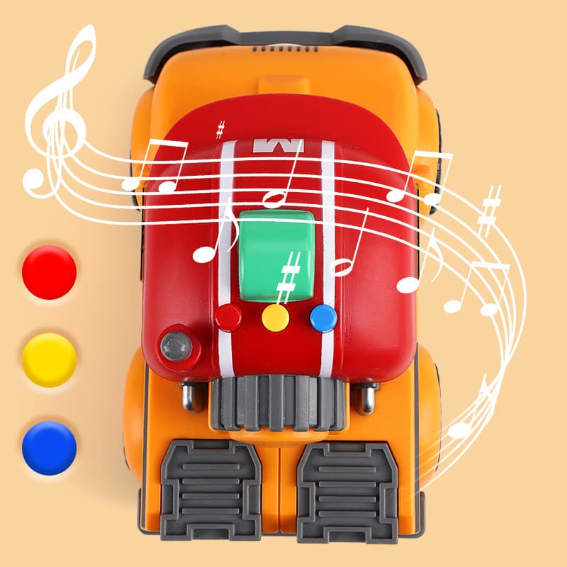 Grande transformador, carro de polícia de inércia, helicóptero, brinquedo musical leve, máquina inercial - imagem 5