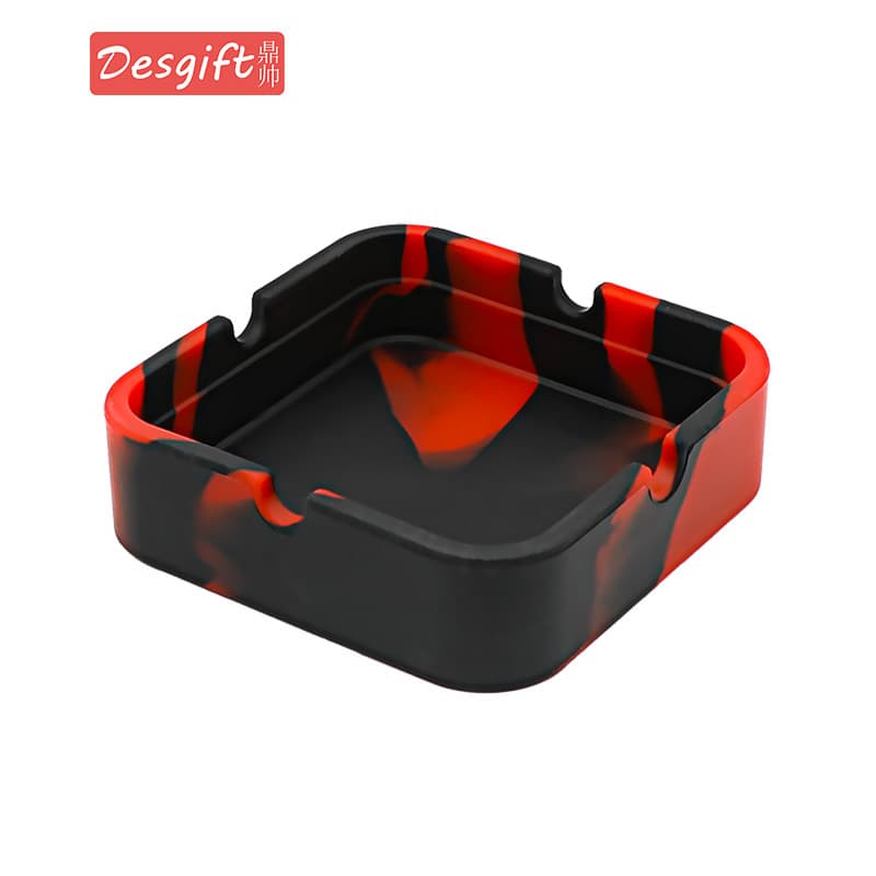 Transfronteiriço venda quente cinzeiro de silicone padrão camuflagem cor misturada caixa cinzeiro redondo internet café ktv logotipo impresso - imagem 27