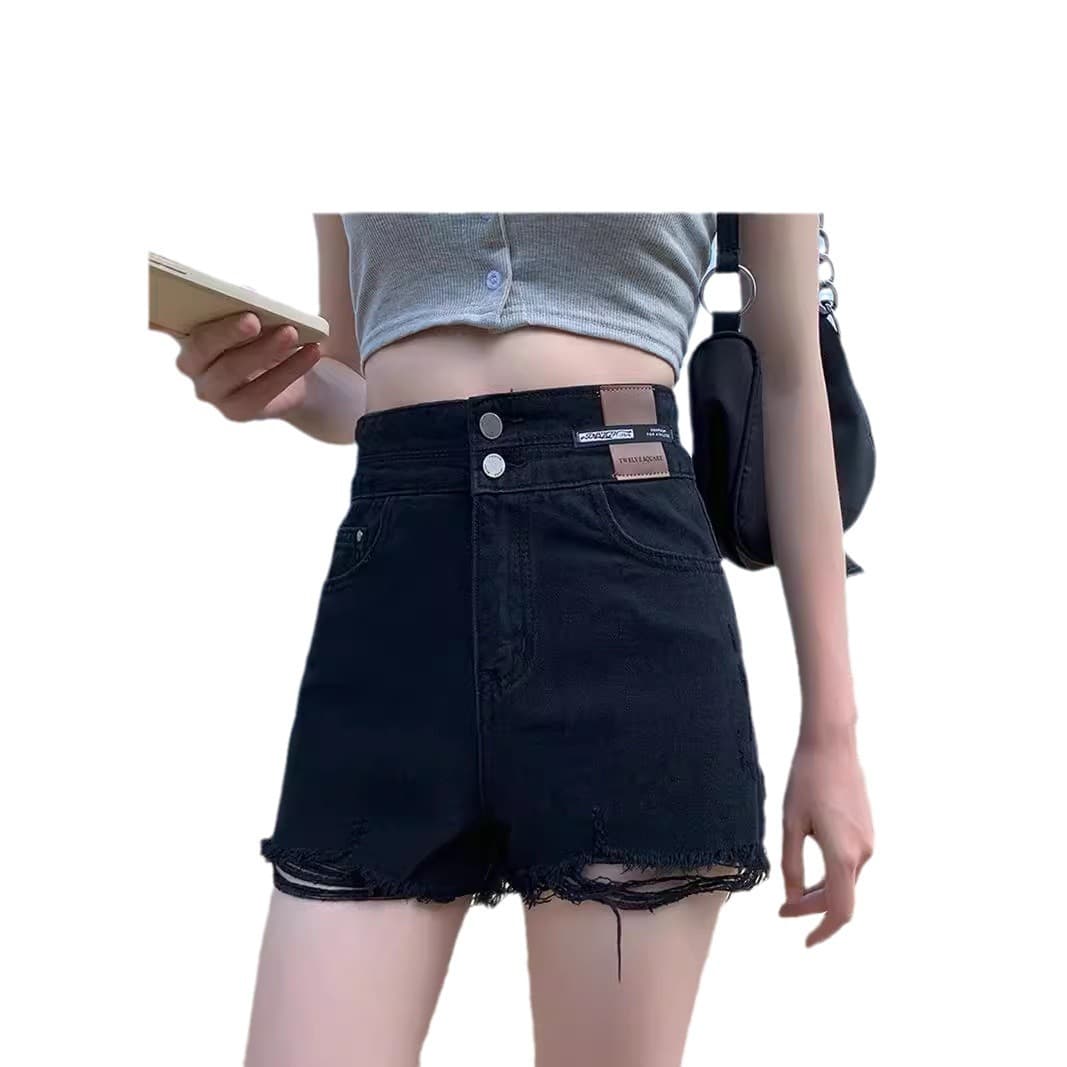 Saia jeans, shorts, calças, cintura alta, estilo coreano, plus size, celebridade da internet, corte A, corte solto - imagem 6