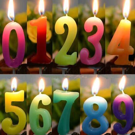 Número do bolo de aniversário velas fontes de festa número romântico criativo velas sem fumaça velas de aniversário atacado - imagem 3