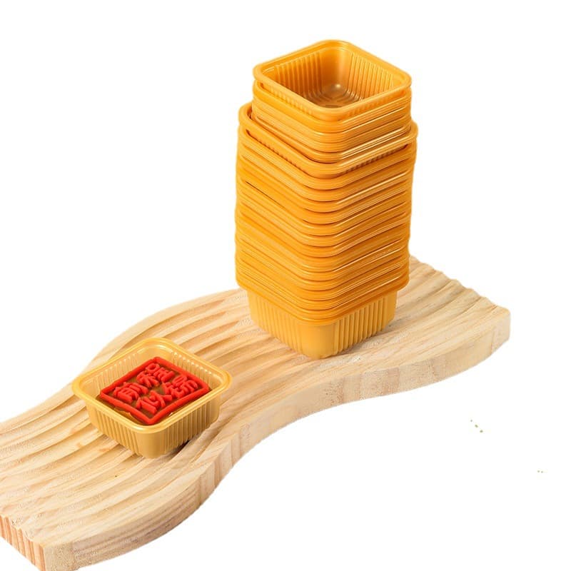 Bandeja de mooncake quadrada de alta qualidade com base de bolo lunar de qualidade alimentar em ouro branco e gema de ovo bandeja de bolha de pastelaria - imagem 6
