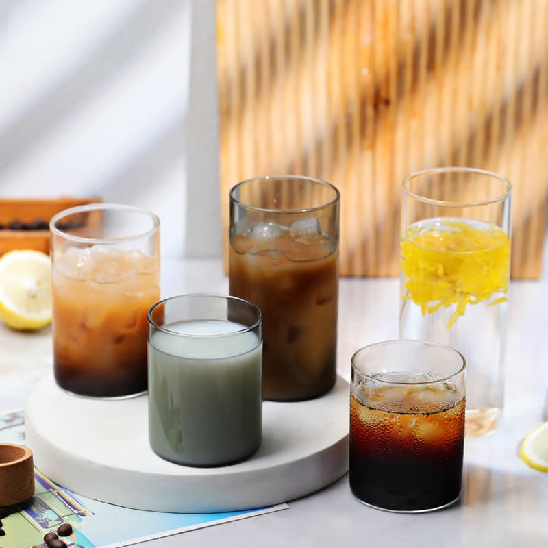 Copo de água de vidro com alto teor de borosilicato, personalizado, resistente a altas temperaturas, chá, leite, café da manhã, presente para casa, copo criativo - imagem 3