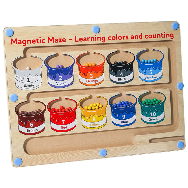 Labirinto, brinquedo magnético de madeira, caneta rollerball para ensino de matemática - imagem 6
