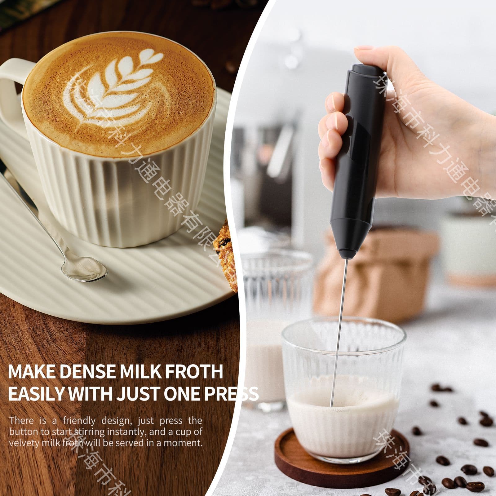 Bomba tira leite elétrica para creme de café em aço inoxidável, bastão misturador portátil, Amazon - imagem 4