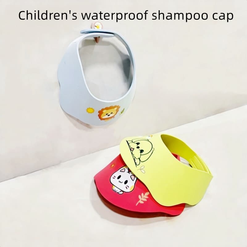 Pinduoduo, produto de higiene para bebé, touca de banho com velcro, shampoo infantil ajustável - imagem 2