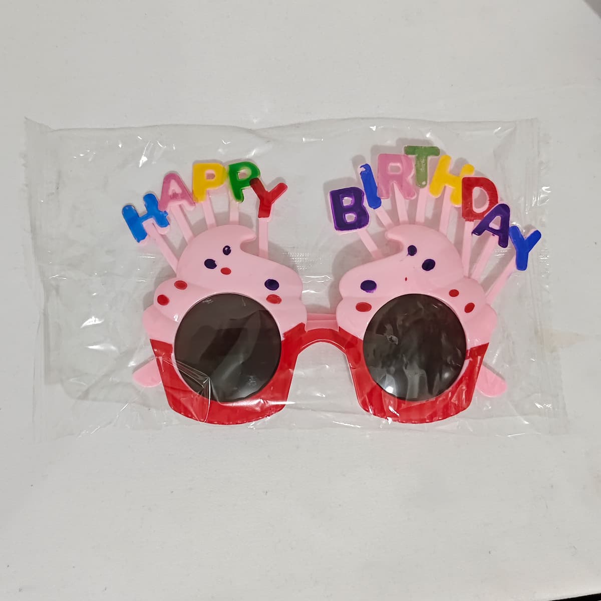 Óculos de aniversário com fotos engraçadas de celebridades da Internet do mesmo estilo de Xiaohongshu, óculos em forma de bolo para decoração de festa criativa infantil - imagem 8