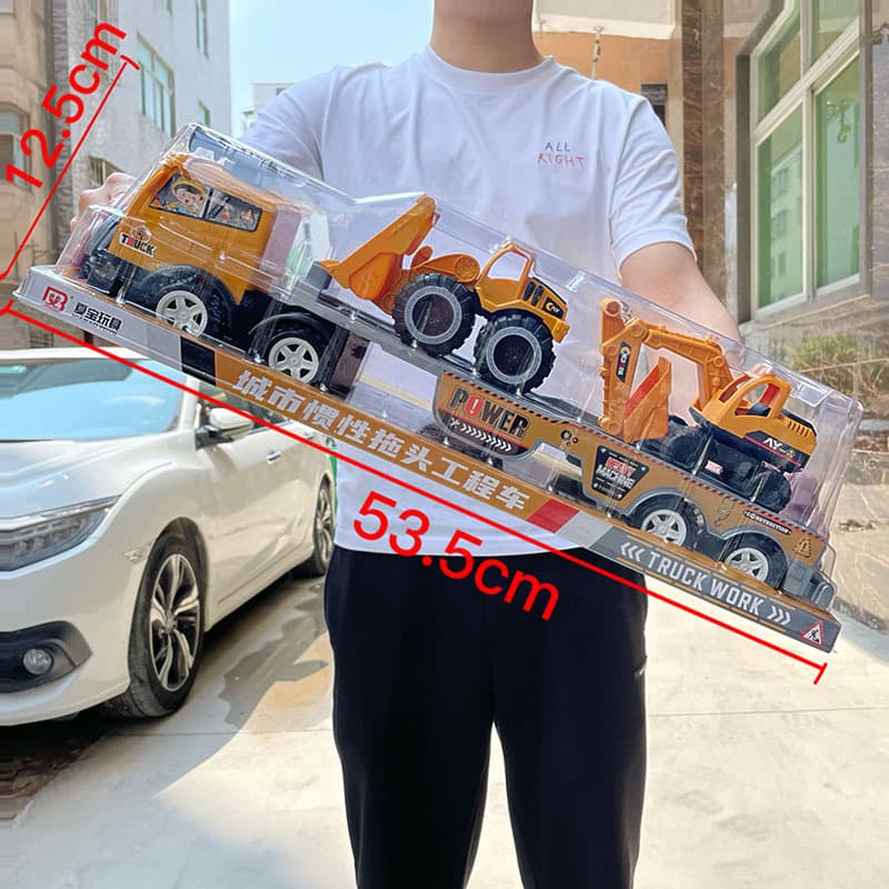 Escavadeira infantil para meninos, carro de brinquedo, bastão de mistura, modelo de carro, minifigura, conjunto grande, caixa, presente de aniversário - imagem 5