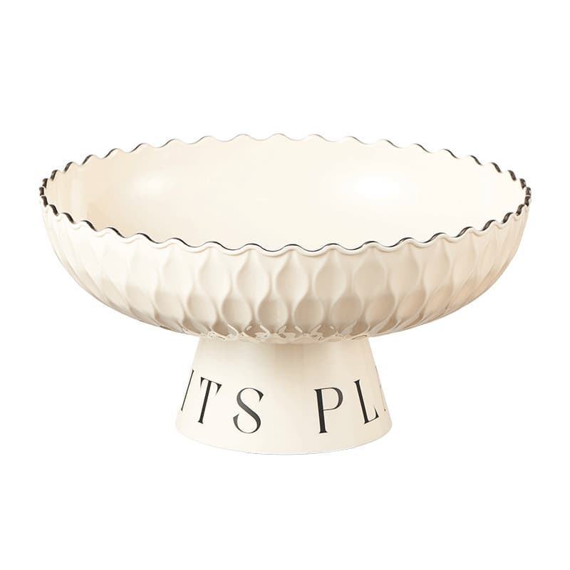 Prato de frutas li, mesa de centro para sala de estar, cesta de frutas alta, estilo creme, lanche de doces, grande capacidade, prato de frutas - imagem 6