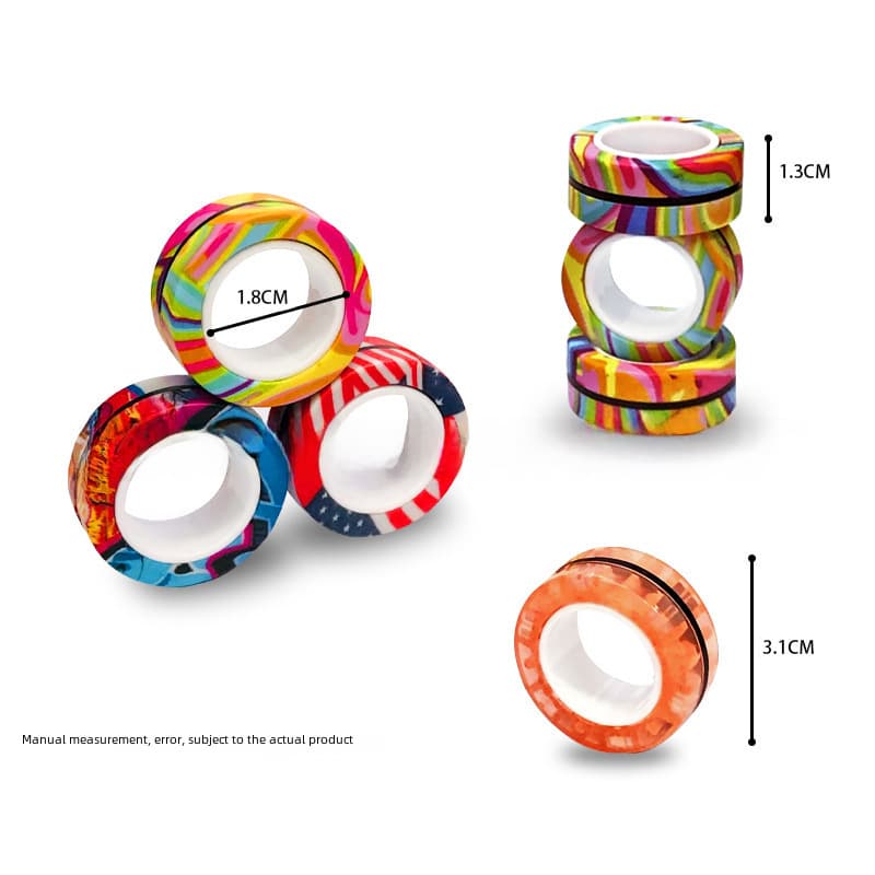 Pião camuflado para dedo, pequena pulseira magnética, brinquedo, anti-stress - imagem 5