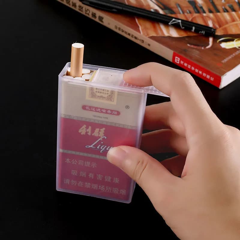 Cigarreira transparente leve e fina, fita plástica, capa protetora criativa, 20 peças - imagem 5