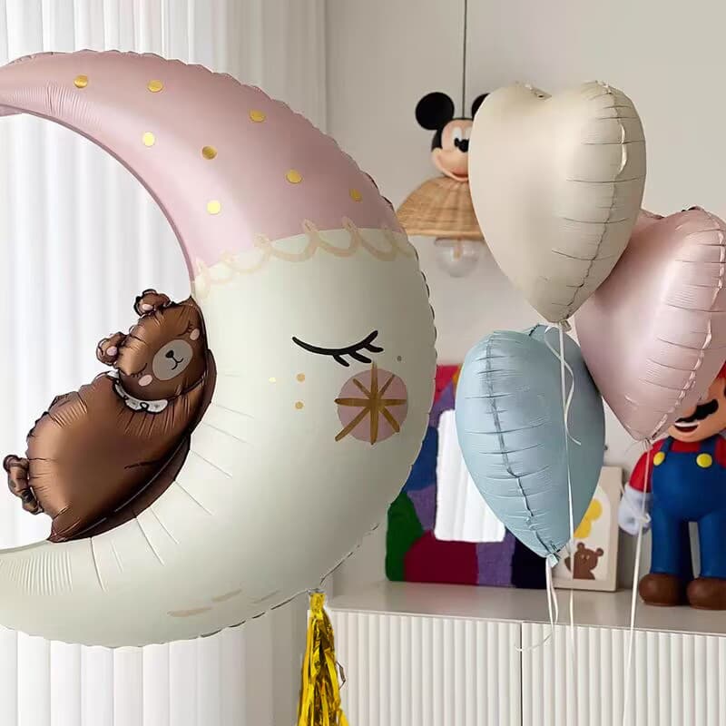 Novo ins lua urso amor festival vestido cena de decoração de aniversário - imagem 4
