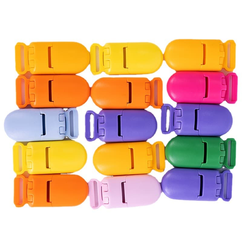 Chupeta infantil de plástico multicolorida, babador para comer - imagem 6