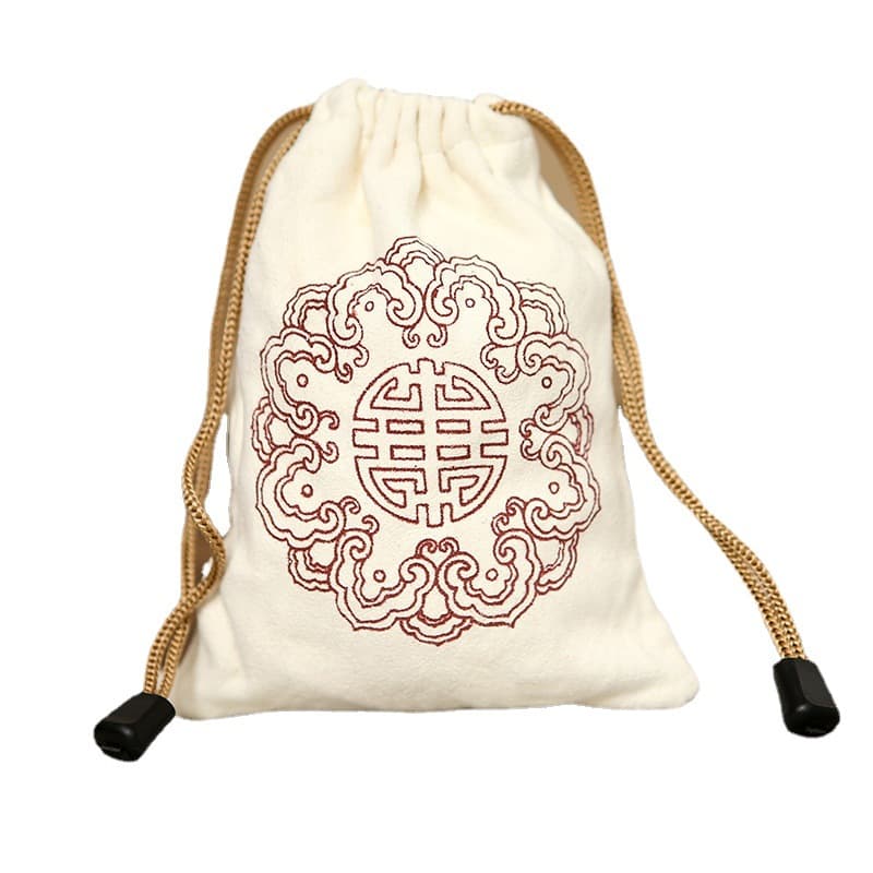Saco de pano dupla face, saco de armazenamento de joias de nogueira, sistema de armazenamento, pacote, cordão, presente de aniversário, com impressão do seu logotipo - imagem 5