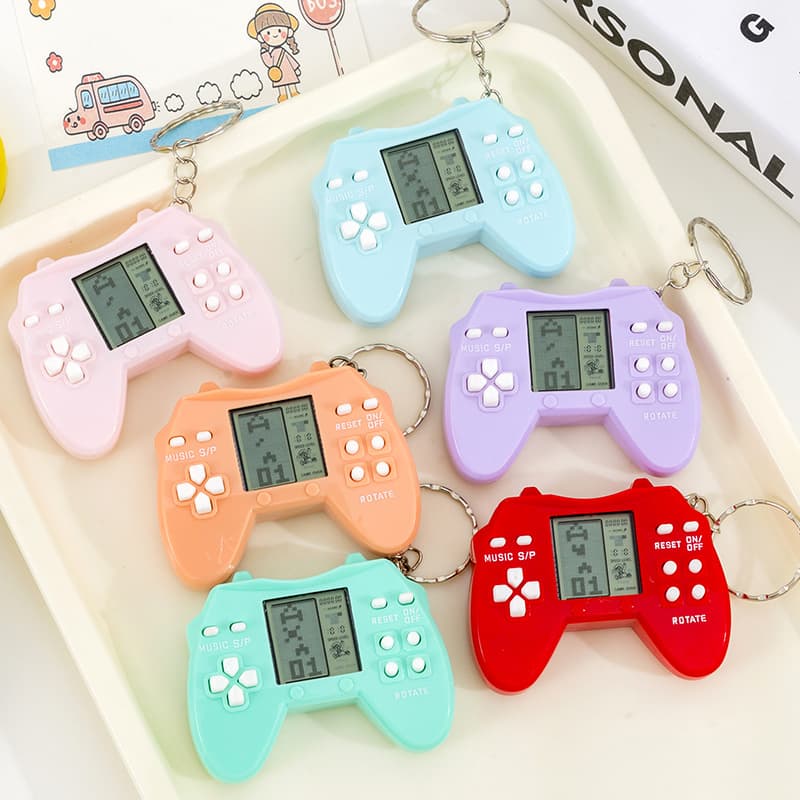Tetris pequeno, console de jogos, chaveiro, mochila retrô, decoração de bolsa, nostalgia - imagem 2