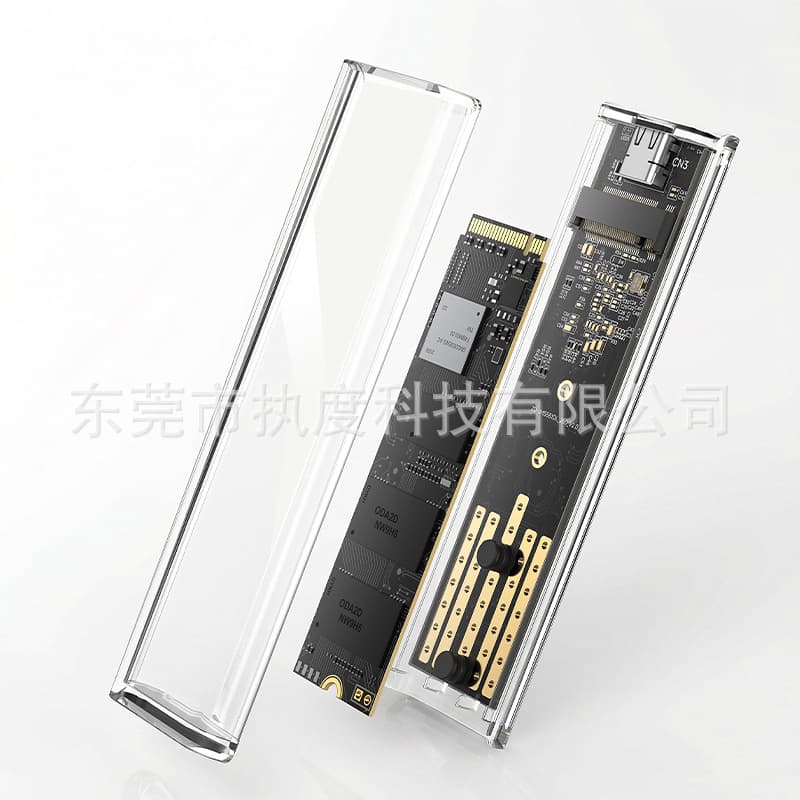 Gabinete de unidade de estado sólido M.2 NGFF transparente SATA NVME de protocolo duplo 10G gabinete de disco rígido móvel suporta 4 TB - imagem 5