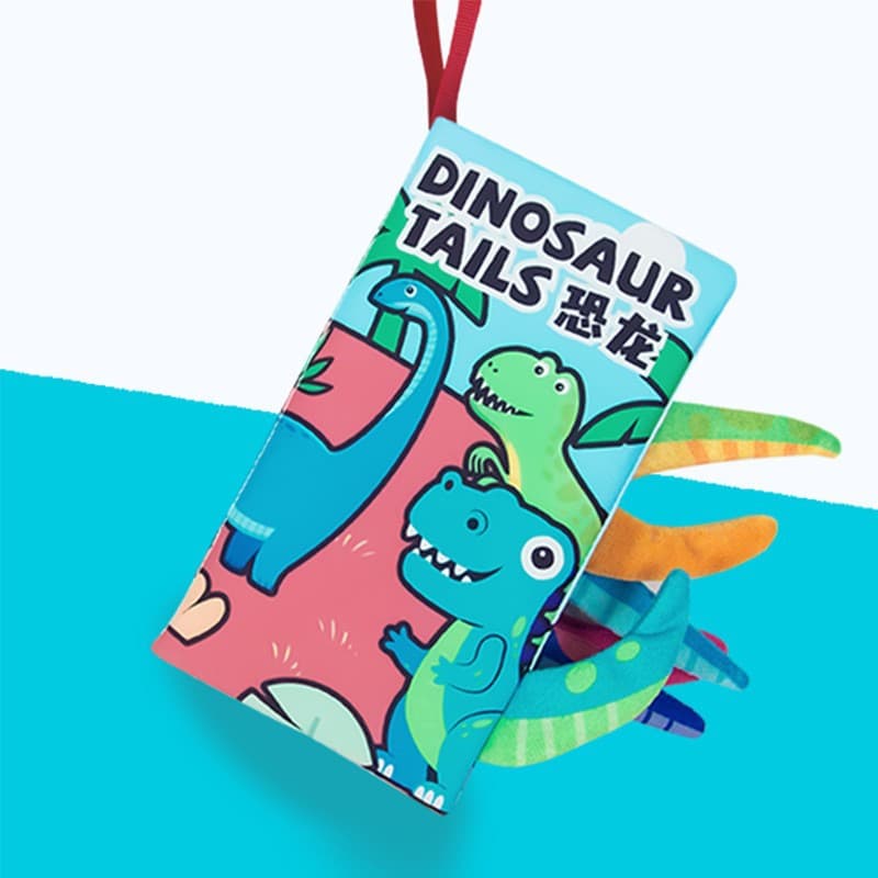 Livro de pano para bebês, educação precoce, alegre, bebê, crianças, montessori, magnata, inquebrável, tridimensional, cauda, livro de pano - imagem 4