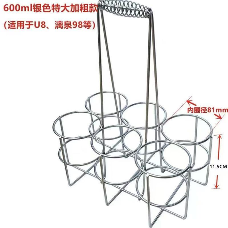 Cesta de cerveja, cesta de vinho, cesta de vinho, porta-vinho portátil de seis peças, churrasqueira de bar, cremalheira de vinho KTV de hotel, cremalheira de transporte - imagem 5