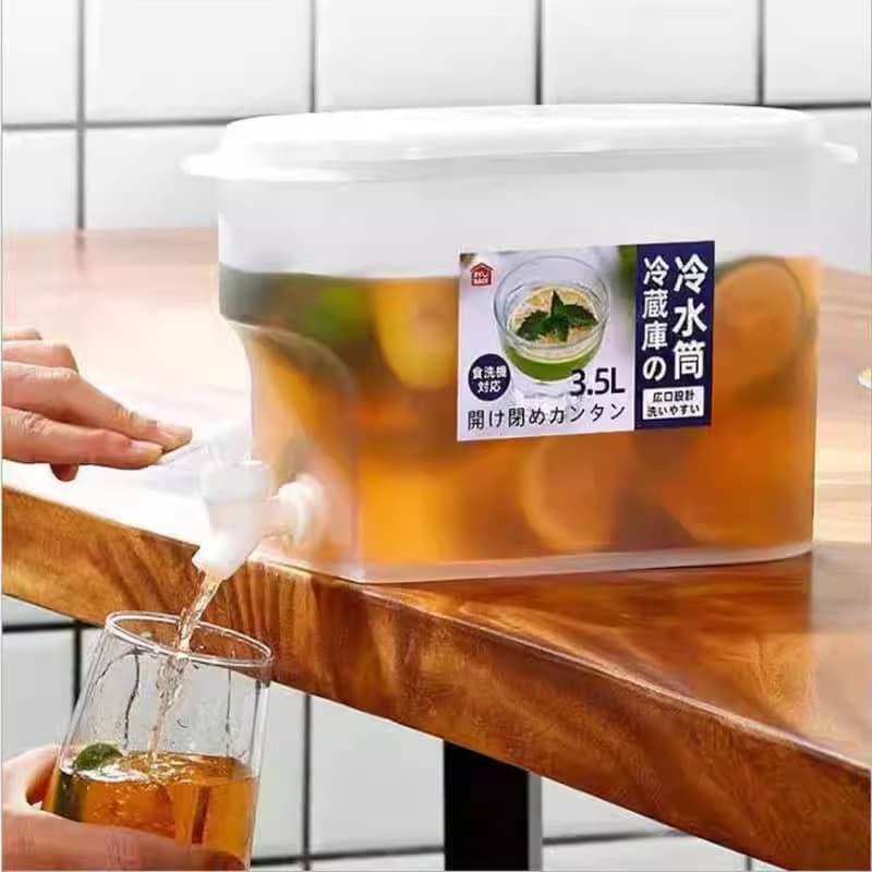 Chaleira fria para geladeira com torneira, água fria de grande capacidade para o verão, chaleira fria resistente a altas temperaturas, balde para bebidas frias de pequena capacidade - imagem 4