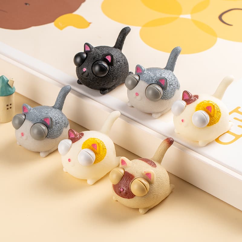 Criativo olhando com raiva artefato de descompressão de gato beliscando música para desabafar beliscando música descompressão infantil pequenos brinquedos prontos para venda - imagem 4