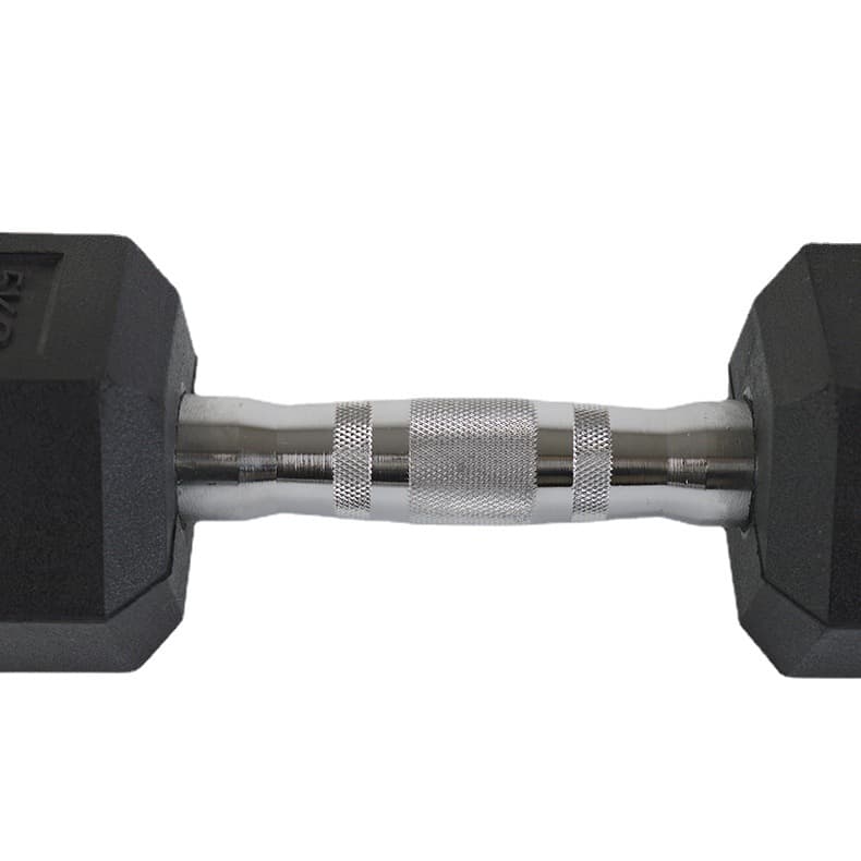 Halteres hexagonais, halteres fixos revestidos de borracha, comumente usados em academias masculinas para exercícios domésticos, podem ser usados para flexões, fornecidos de fábrica - imagem 6