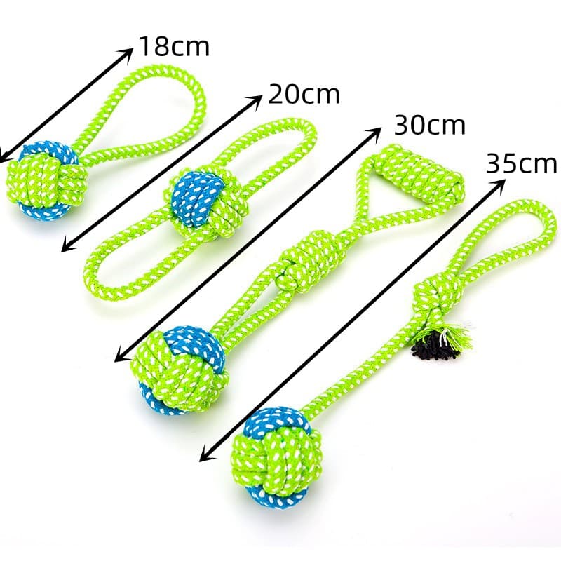 Brinquedos para cães atacado corda resistente à dentição nó pequeno, médio e grande cão de pelúcia pet corda de algodão brinquedo bola suprimentos para animais de estimação - imagem 5