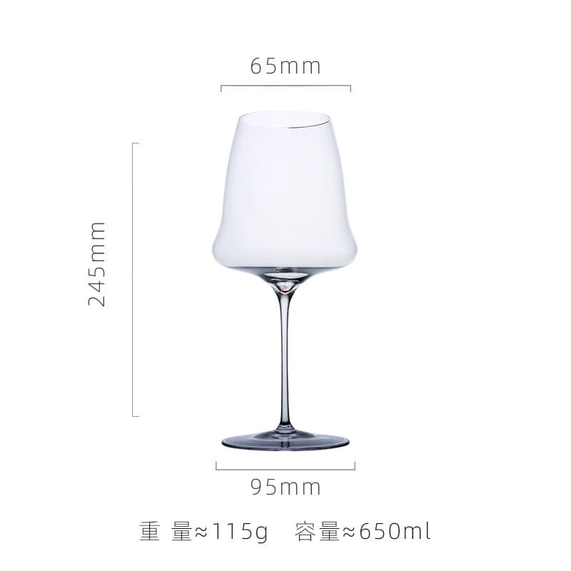 Copo de vinho tinto de alta aparência, nuvem fina, luz, vidro de cristal de luxo, copo de vinho borgonha, estilo europeu - imagem 4