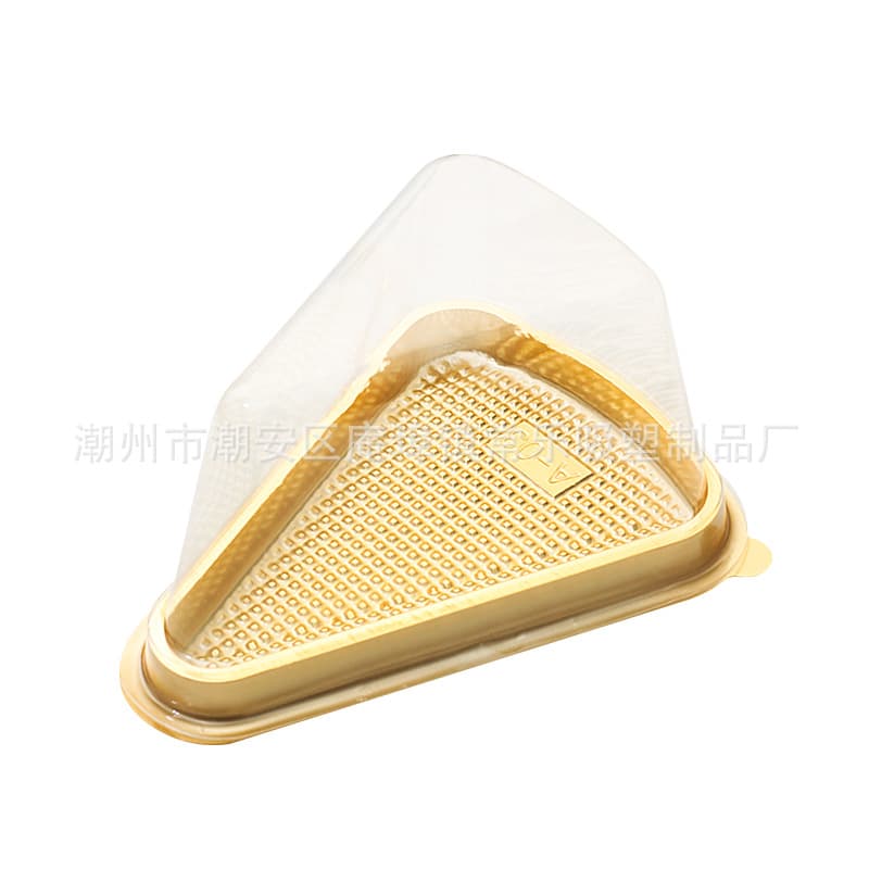 A03 caixa de bolo triangular mousse de 8 polegadas cortada em pedaços caixa blister transparente mil camadas caixa de embalagem de pastelaria sobremesa - imagem 6