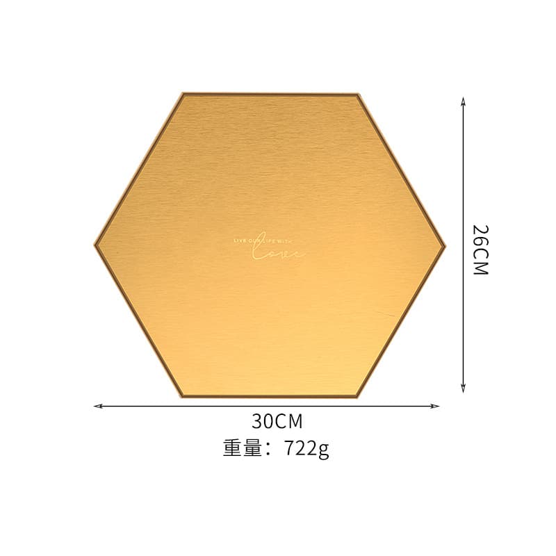 Nordic casa poligonal desktop combinação bandeja de armazenamento placa de frutas metal geométrico retro ouro escovado placa - imagem 13