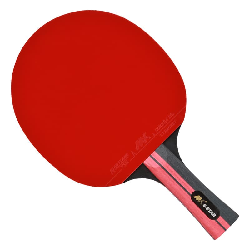 MK raquete de tênis de mesa seis 6 estrelas conjunto de raquete vermelho preto carbono rei pacote um conjunto de raquete de ping pong - imagem 4